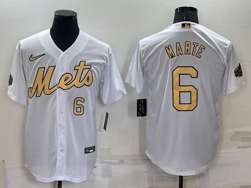 Men New York Mets 6 Marte White 2022 All Star Game Nike MLB Jersey